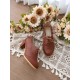 Sentaro British Style Brogue Low and Medium Heel Shoes(6 Colours/Full Payment Without Shipping)